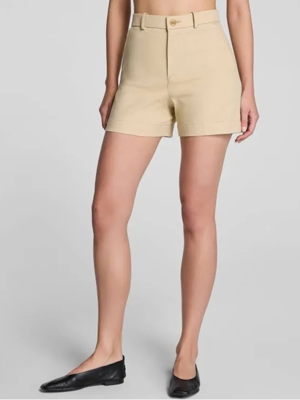 NWT SPANX Supersmooth Stretch Twill High-Rise Tailored Khaki Women's Shorts XL - Picture 4 of 13